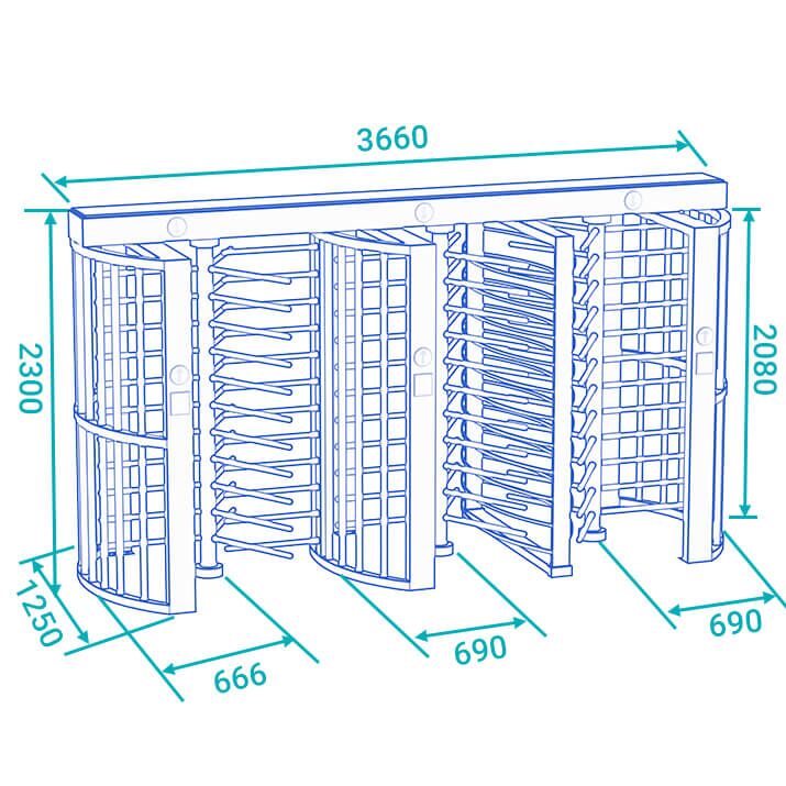 daosafe ds413 full height turnstile datasheet