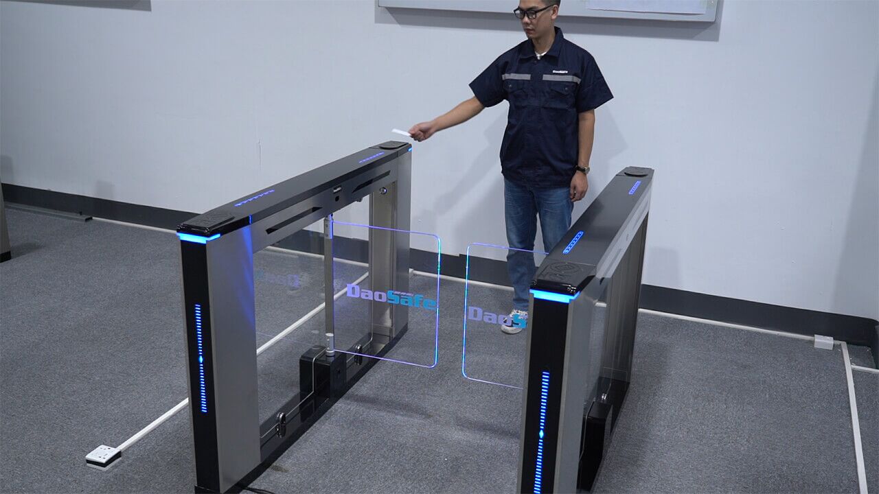 DSN-20 nebula optical swing turnstile with card access solution