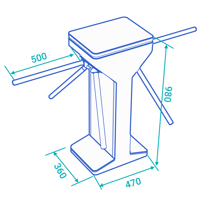 dsn-50s tripod gate dimensions
