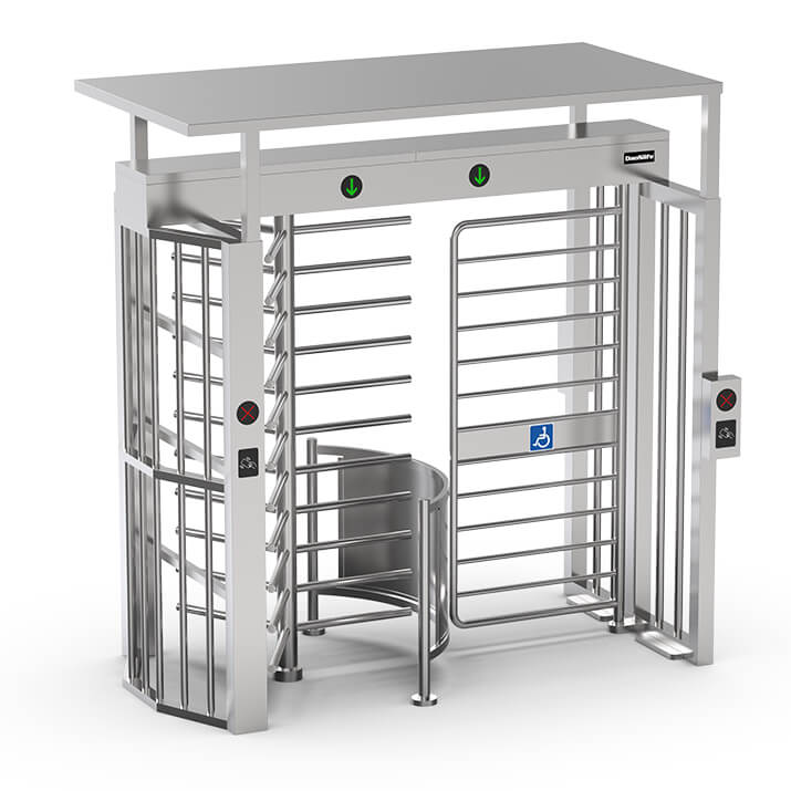 ds408fs canopy full height turnstile with wheelchair gate dimension