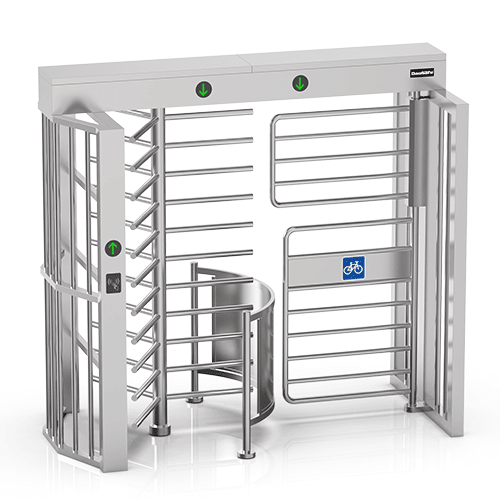 daosafe ds409 full height turnstile with bicycle gate